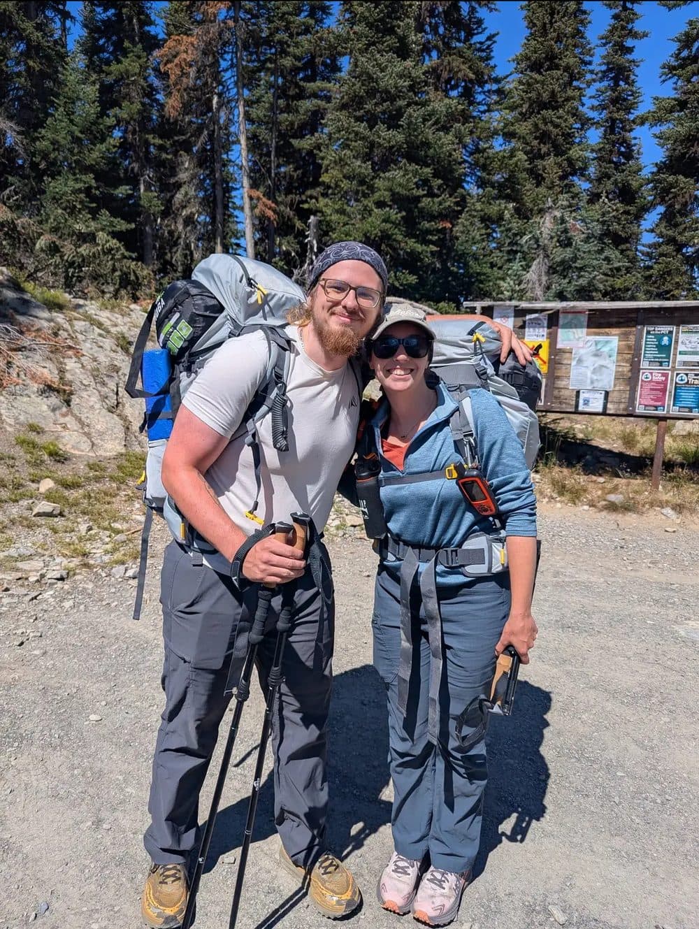 The Lenbaro team out hiking